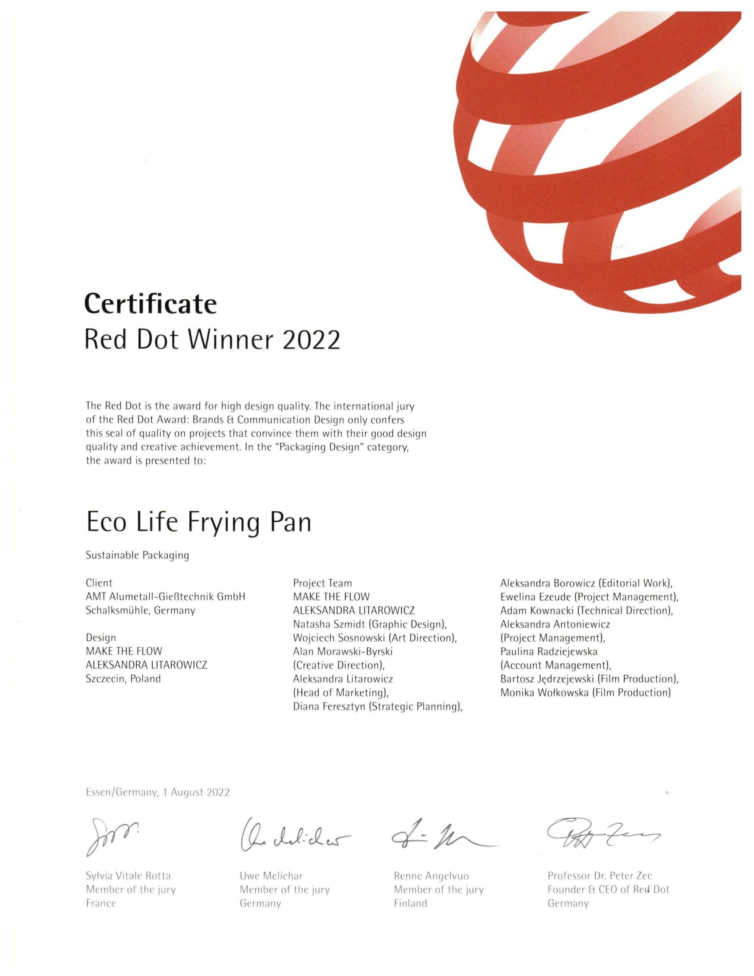 Certyfikat Red Dot